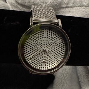 Skagen Silver Perforated Dial Watch